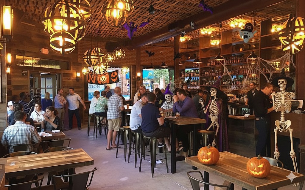 beer baron inside halloween party